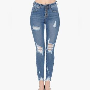 Wax Distressed Jeans